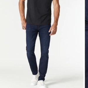 Mavi Zach straight‎ leg regular rise deep blue black tonal Williamsburg 38 jeans